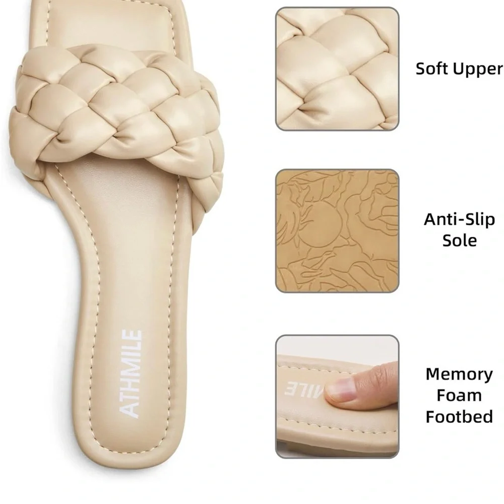 Athmile Braided Women's Sandals Size 8 - Picture 3 of 3